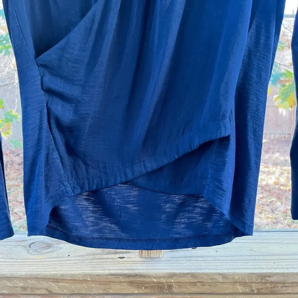 Anthropologie Dolan Women's Blue Wrap Front Top Size XS - Picture 3 of 8
